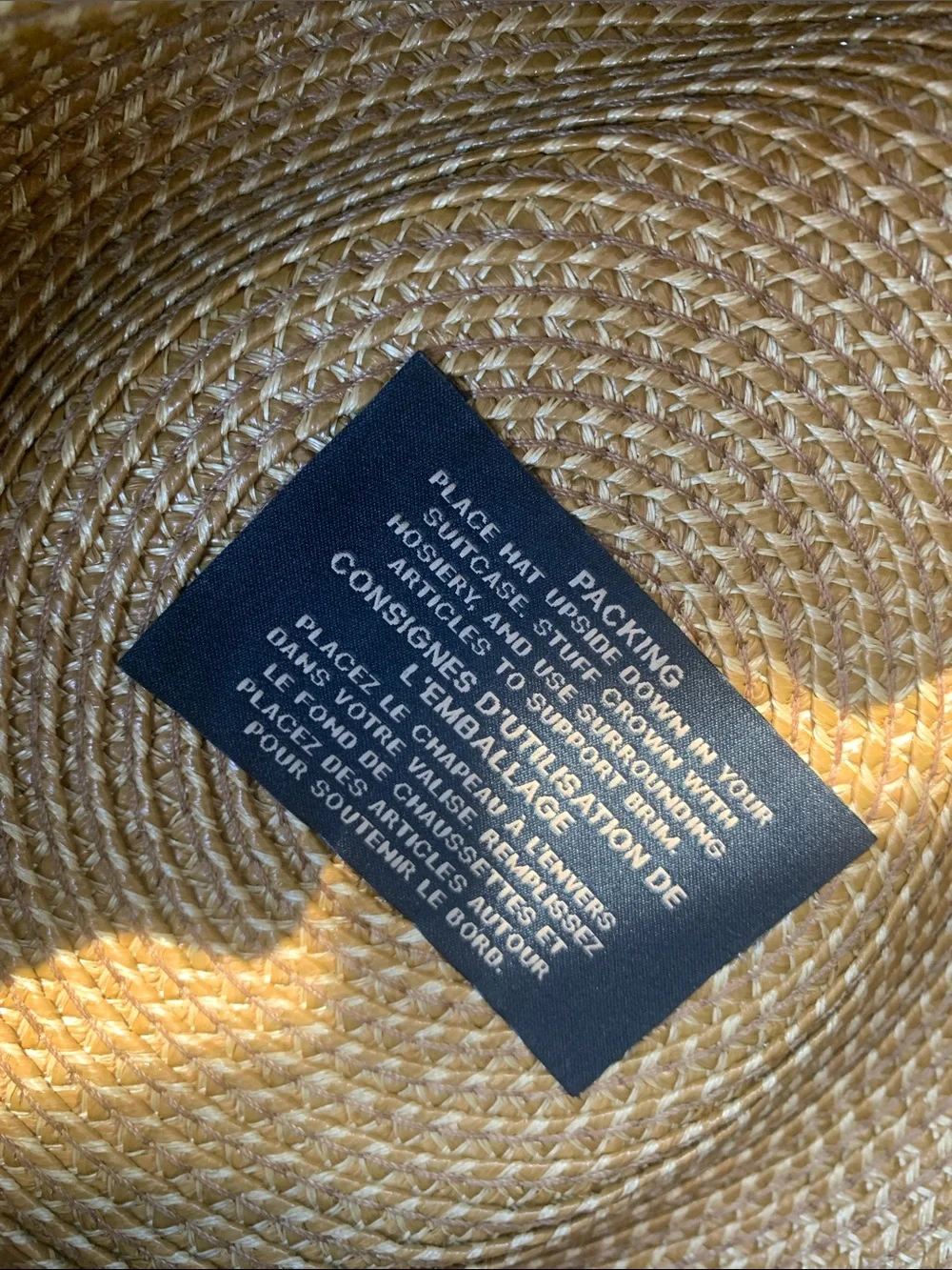 Eric Javits Straw Fedora with Black Band UPF 50+ UV protection - Picture 3 of 4